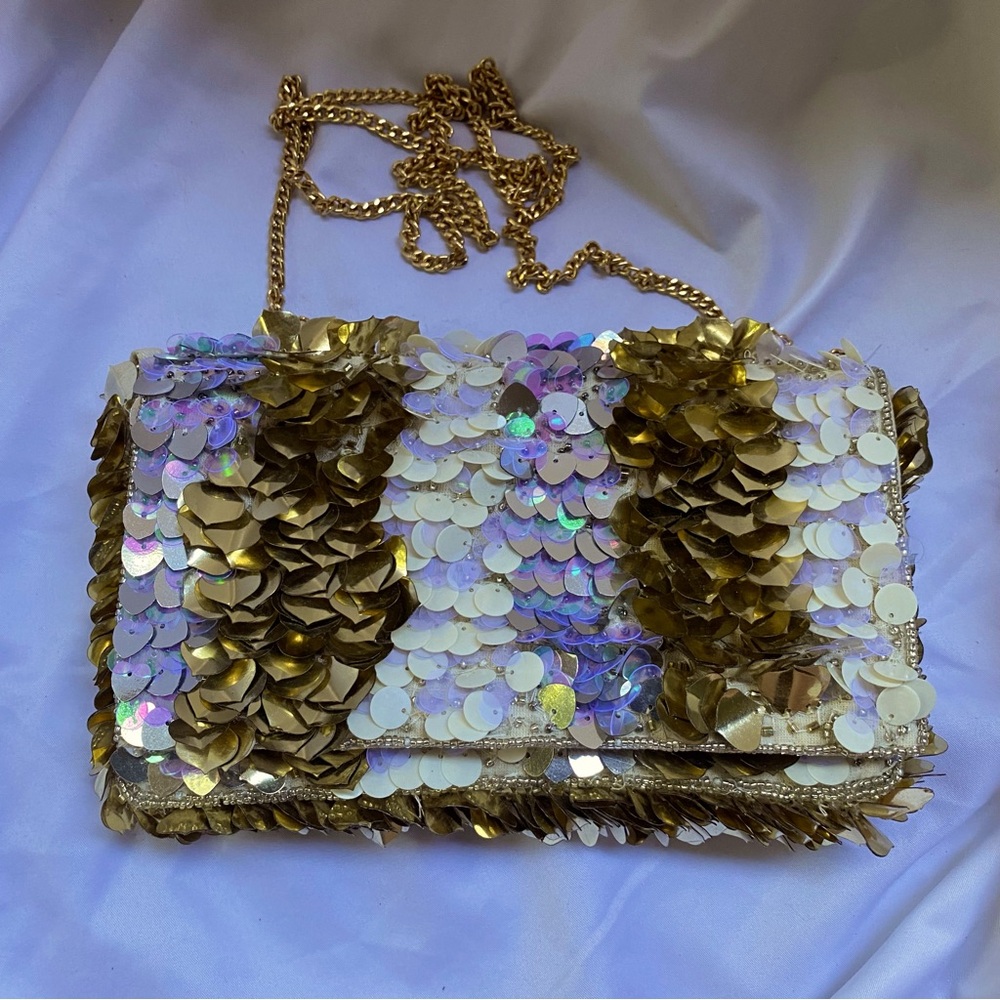 Anthropologie Sequin Crossbody Purse/Clutch